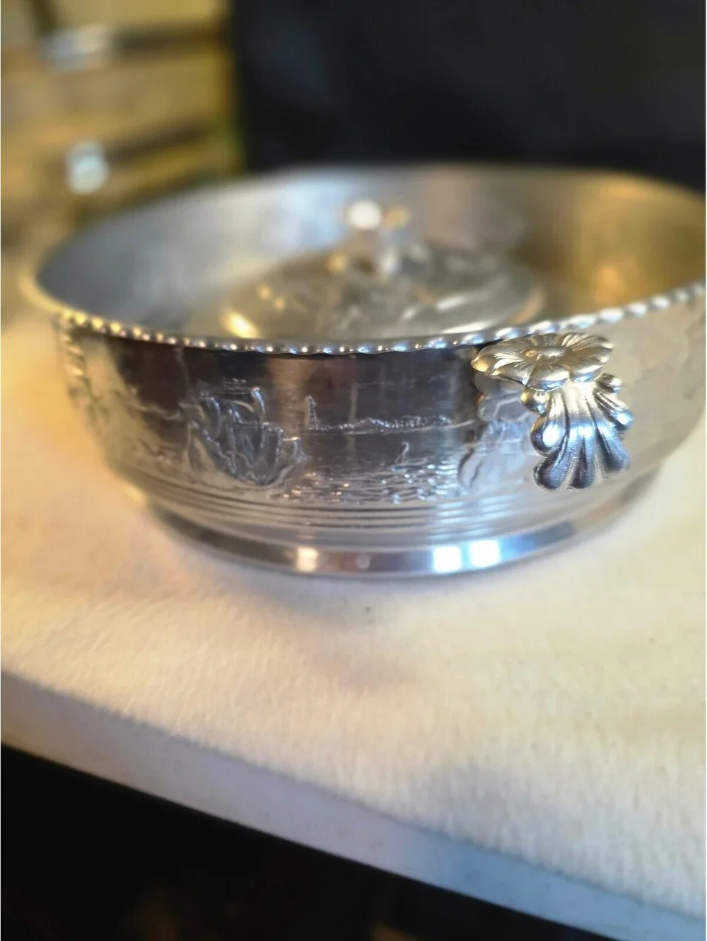 Vintage Forman 4 Ware Aluminum Covered Casserole Glass Insert Sailing Ships